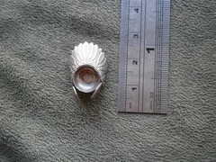Native American Feathered War Bonnet Vintage Sterling Silver Charm 2.4g
