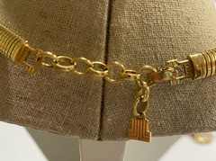 GORGEOUS SIGNED LANVIN GERMANY GOLD TONE NECKLACE AND EARRINGS AUTHENTIC