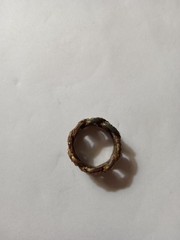 Vintage Rhinestone Eternity Band Ring goldTone Size ~0.68″ ID sz 7 *READ