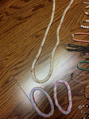 19 Vintage Beaded Necklaces & Bracelets- Lot 1 (Various Styles, Colors & Clasps)
