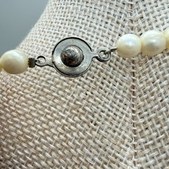 Vintage Cultured Freshwater Pearl Necklace 20” 5.7mm Push Button Clasp Strand