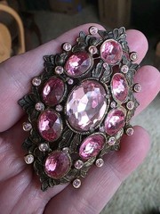 Deco Era Pink High End Glamorous Brooch