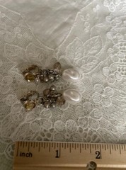 Vintage Gold Tone Clip On Earrings Jewelry JMS-56