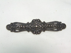 …Vintage/Antique Silver Tone Etruscan Style Brooch…