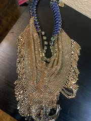 Betsey Johnson Ship Shape Bib Statement Necklace Rare- 16