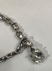 Bogoff Necklace Choker Rhinestone Silver Tone 15.5 in Length – Vintage