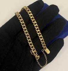 STUNNING! 14.5g 12k Gold Filled Detail Cuban Curb Link Bracelet 7.2″ Gf Vtg 6mm