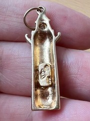 VINTAGE 14K GOLD DIAMOND LIGHTHOUSE CHARM PENDANT SOLID CUSTOM MADE NAUTICAL