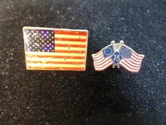 16pc Vintage Gold/Enamel Lapel Pins-Flags/Wrestling/Lions/Bird-Free Shipping
