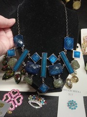 Vintage 2 Modern Costume Jewlery Lot Statement Necklaces Earrings Bracelets Pins