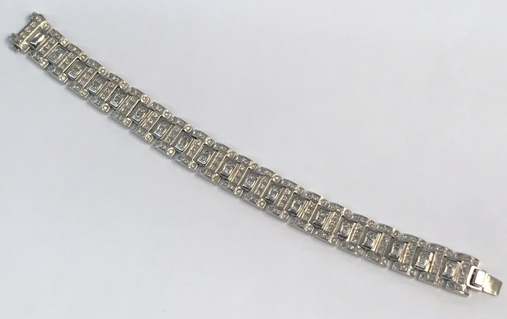 2.16 CTTW SI2 K Natural Diamond 14k White Gold Tennis Bracelet 62.7 G