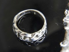 Open Scroll work vine estate 0.925 Sterling Silver band Ring size 7.75