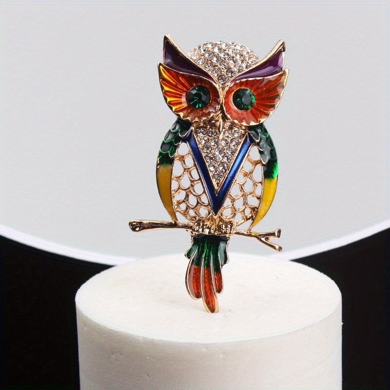Personality Creative Cartoon Dripping Oil Owl Enamel Brooch Accessories