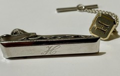 MCM Hickok USA Monogram Initial H Cufflinks Tie Bar Clasp Lot Mixed Gold Silver