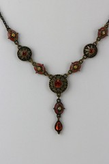 Nina Ricci/Avon Brass Toned Rhinestone and Enamel Necklace, 15gr