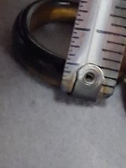 Tiger’s eye polished band, solid gemstone ring. Unisex size 6.5