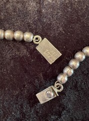 Heavy Vintage TAXCO 925 Sterling Silver BALL BEAD Necklace 74 grams