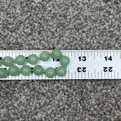 Vintage Green Jade Knotted 8mm Bead Necklace 25″