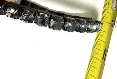 Necklace Bracelet Brooch Lot Beads Rhinestones Dark Gray Black 3 Pieces VTG
