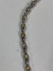 Bogoff Necklace Choker Rhinestone Silver Tone 15.5 in Length – Vintage
