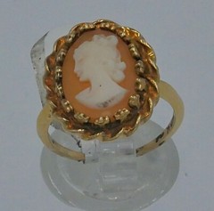 10KT ROSE GOLD CAMEO RING SIZE 6.75 ; 4.3 GRAMS FREE SHIPPING