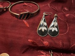 jewelry lot- “Alpaca, Mexico” & Peruvian Bracelets & Earrings