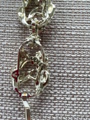 RARE: Vintage Ladybug White Enamel Gold Tone 1960 JOLLE Fashion Bracelet