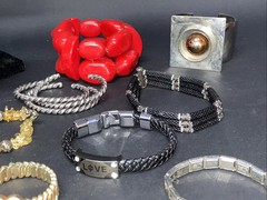 Vintage Modern Fashion Designer Jewlery Lot 3 Lb Marc Jacobs Cuff Bangle U53