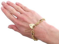 Vintage 1.20Ct Sapphire and 0.24Ct Diamond, 18k Yellow Gold Bracelet (1989)