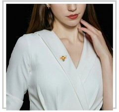 Rhinestone Bee Brooch Pin for Women Girls Fashion Cute Yellow Black Crystal H…