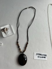 Vintage Sterling Silver Jewelry Lot 8pcs Necklaces Rings Bracelets