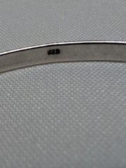 Vintage Sterling Silver Tension Hook Bangle Bracelet Stamped 925 7.75inch
