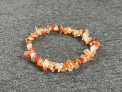 Natural Carnelian Chip Beads Bracelet – Stretchable Gemstone Healing Jewelry