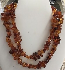 Vintage Natural Baltic Amber Chunk Necklace w/Inclusions 16” 74 Grams SALE!