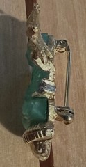 Vintage Jomaz palm tree Buddha brooch