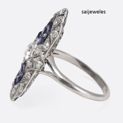 Vintage 2CT Round Lab-Created Diamond Womens Engagement Ring 14K White Gold Over
