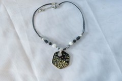 Vintage necklace Kenneth Cole set, KC zebra, Laura Ashley pendant & multi color