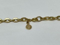 Gorgeous Ann Taylor LOFT Goldtone Peach Gold Lucite Inset 18″ Necklace