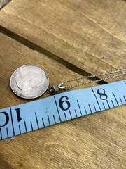 Vintage 1950s AJC Signed Amethyst Birthstone Sterling Silver Necklace 17”