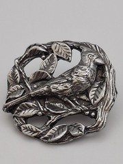 Cardinal Bird Brooch Birds And Blooms Pewter 1999