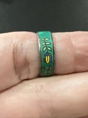 Cloisonne Band Size 7 Green