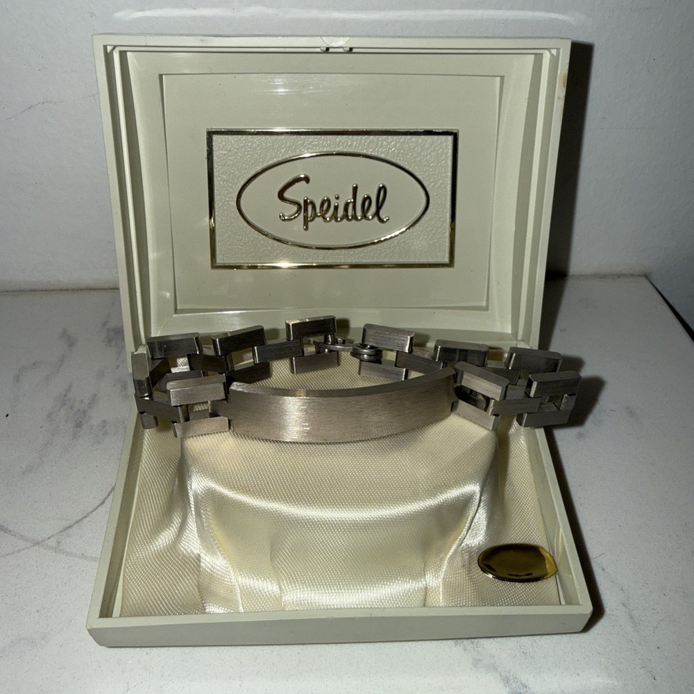 Vintage Brand New Speidel USA Stainless Steel ID Bracelet 6.75″ NOT ENGRAVED
