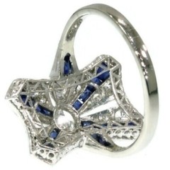 4.00Ct Art Deco Style Round Lab Created Diamond Wedding Finish White Gold Ring
