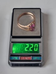 Rare Vintage Original Soviet Russian Solid Rose Gold Sapphire Ring 583 14K USSR