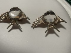 Coro Duette 1940s Vermeil Sterling Jelly Belly Angel Fish Brooch