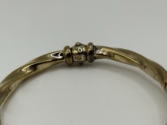 Vtg Vermeil Sterling Silver Twist Bangle Bracelet 6.25”