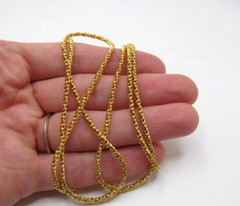 Vintage Kenneth Jay Lane Yellow Gold Tone Fused Twist 2.5mm Chain Necklace