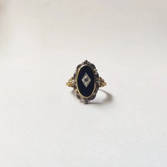 Art Deco Style Victorian handmade Black onyx Wedding Anniversary 925 Silver Ring