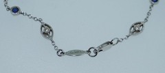 Gabriel & Co. 14K Sapphire & Diamond Chain Necklace