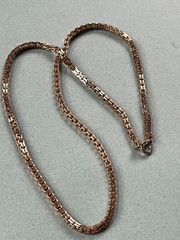 Vintage Mesh Cube Goldtone Chain Necklace – 17 inches in length x 1/8th’s inches